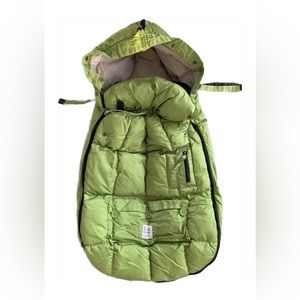 7 A.M. Green Bunting Bag Stroller Blanket